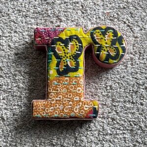 Anthropologie Multicolor Decorative Letter Art